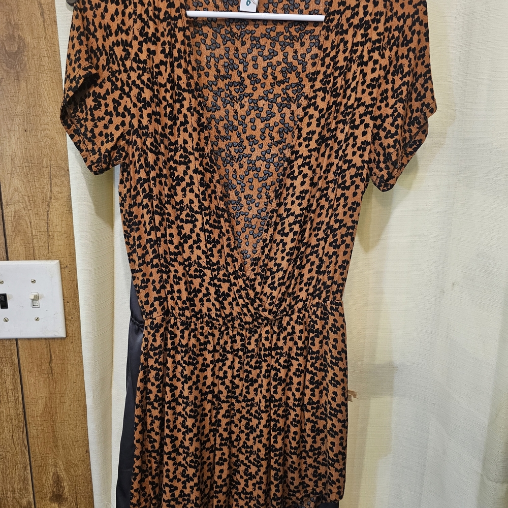 Forever 21 Black and Orange Romper